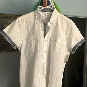 Paper denim & cloth white short sleeve button down new with tags